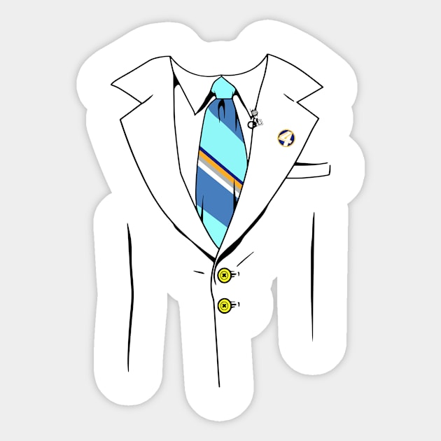 Anchorman Ron Burgundy Suit Jacket. Sticker by Story At Dawn 